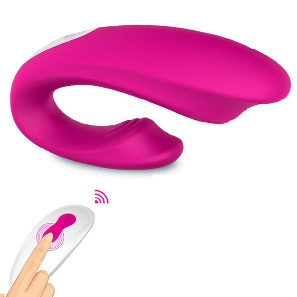 U-Shaped Wearable Vibrator for Couples, Remote Control Clitoral Stimulator, Portable Hands-Free Dual Stimulation Toy
