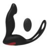 Prostate massager for men with remote control and vibrating ring, 9 vibration modes
