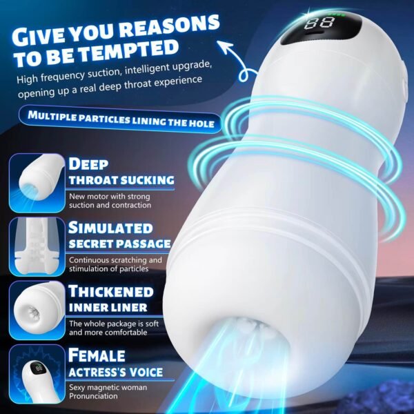 Waterproof Vibrating Masturbator Cup – 3 Speeds & 7 Modes Adjustable Stroker for Men