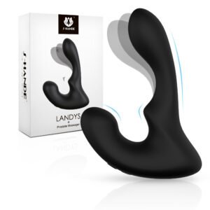 Rechargeable prostate massager for men with 9 vibration modes, waterproof silicone design
