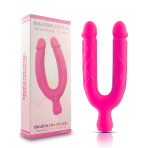 Flexible double-ended vibrator in pink