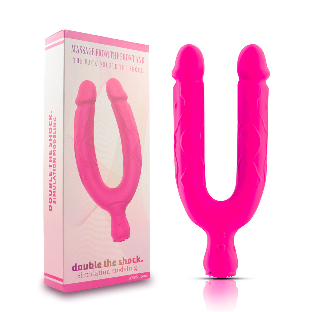 Flexible Double-Ended Vibrator Dual Head Bendable Dildo Vibrating Massager for Women