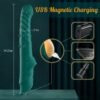 Rotating Thrusting Vibrator Telescopic G-Spot & Clitoral Stimulator with Rotating Beads Women Massager