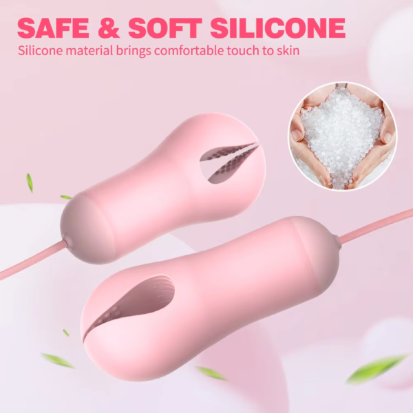 Nipple Clamps Vibrator with Clitoral Stimulator Adjustable Breast & Clit Massager for Women