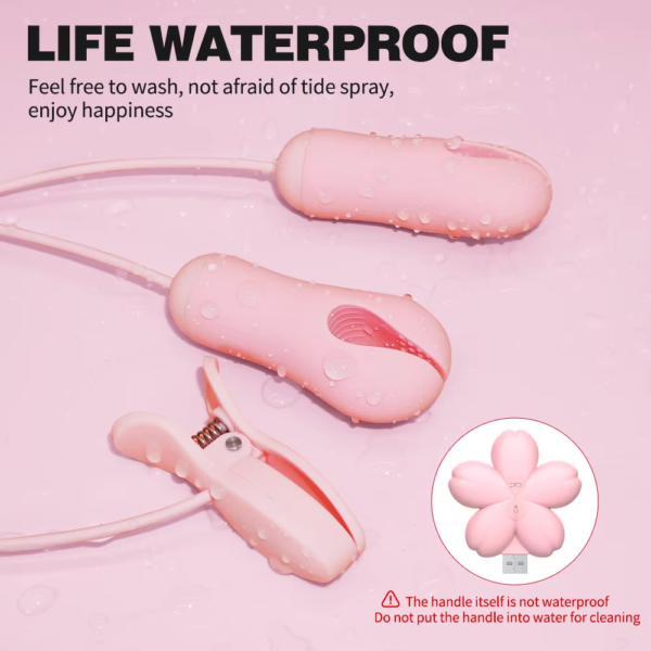 Nipple Clamps Vibrator with Clitoral Stimulator Adjustable Breast & Clit Massager for Women