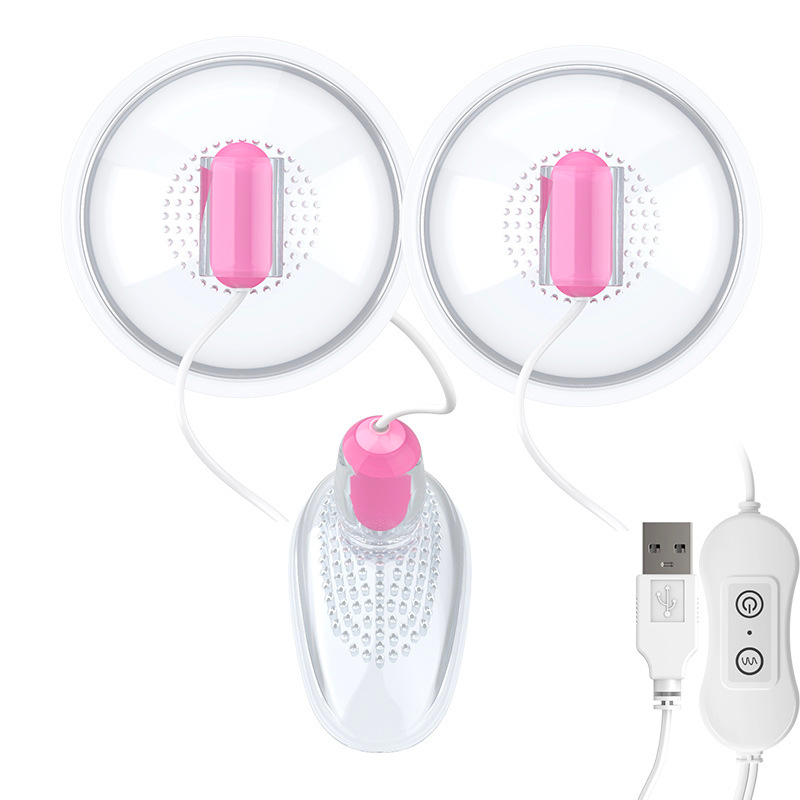 Nipple Massager Vibrator with Clitoral Stimulator Dual Stimulation Adult Toy for Women