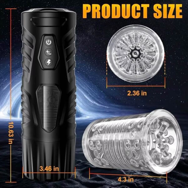 Powerful Automatic Male Masturbator Telescopic Stroker Suction Cup Sex Toy for Men USB Rechargeable