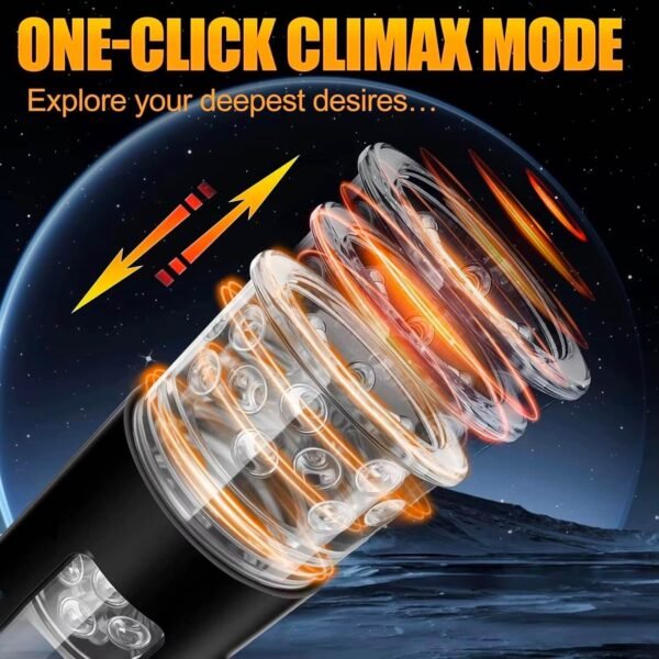 Powerful Automatic Male Masturbator Telescopic Stroker Suction Cup Sex Toy for Men USB Rechargeable