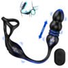 Remote control prostate massager for men with 3-in-1 dual ring vibrator design