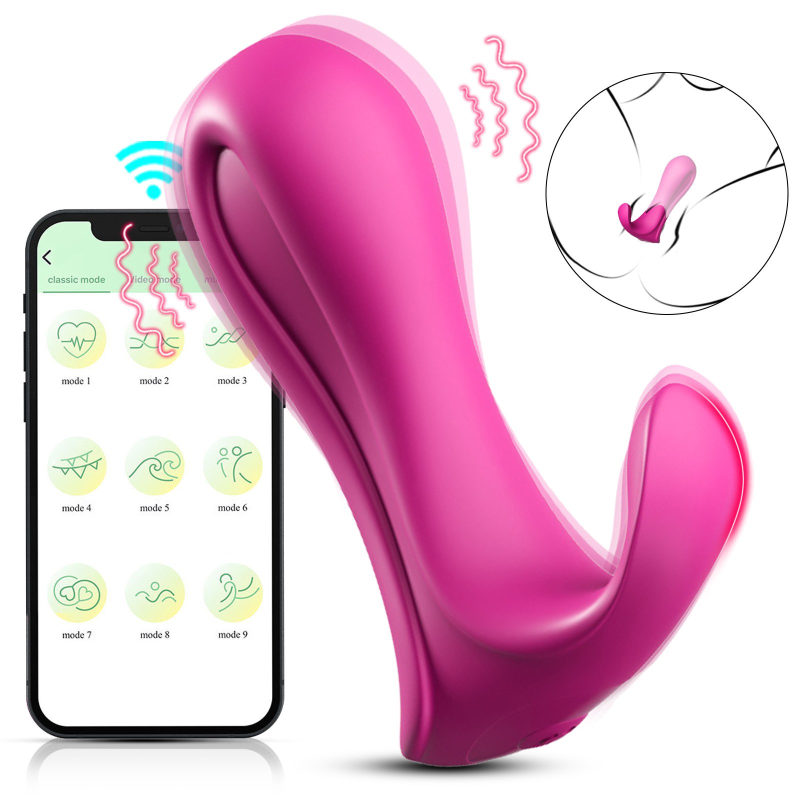 Wearable G-Spot Vibrator Discreet Panty Vibrator Remote Control Mini Vibrator