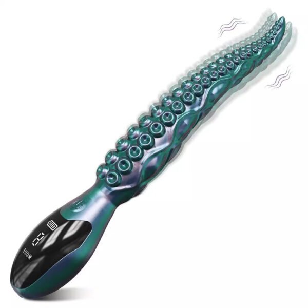Octopus tentacle G-spot vibrator with LED display