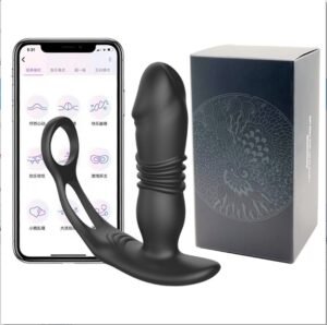 app controlled automatic prostate massager thrusting silicone anal plug for men