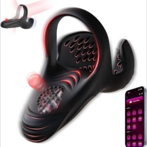 Rechargeable vibrating cock ring for men with adjustable fit and powerful stimulation