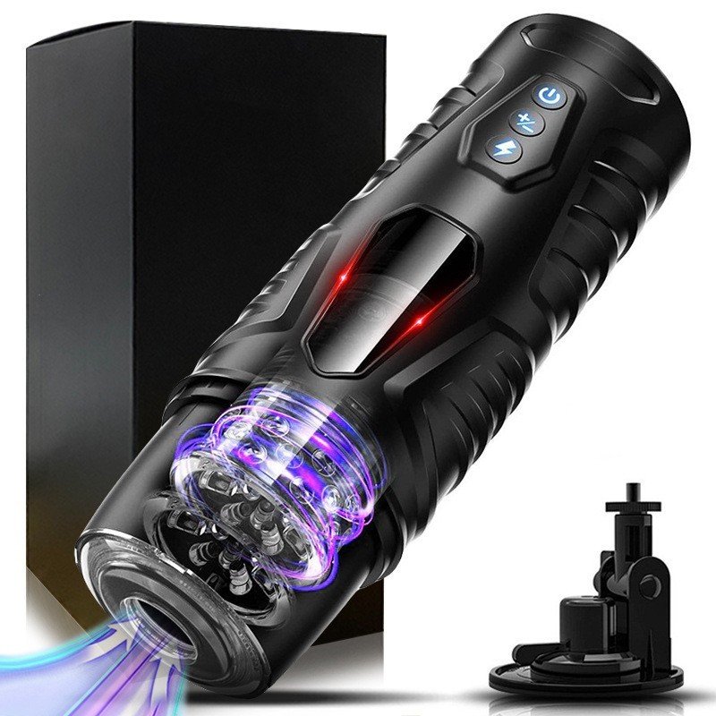 Powerful Automatic Male Masturbator Telescopic Stroker Suction Cup Sex Toy for Men USB Rechargeable