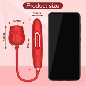 Rose Clitoral Suction Vibrator – Powerful Female Vibrator with 10 Vibration Modes