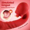 Rose Tongue Vibrator for Women Rose tongue vibrator for women with 9 modes, telescopic clitoral stimulator, IPX7 waterproof silicone body and USB rechargeable design