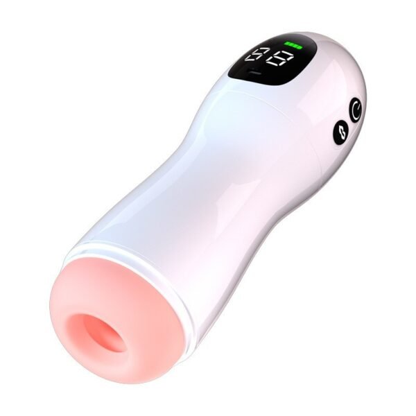 Vibrating male masturbator cup with 3 speeds and 7 modes adjustable stroker design