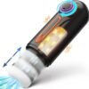 Heating male masturbator with suction stroker cup