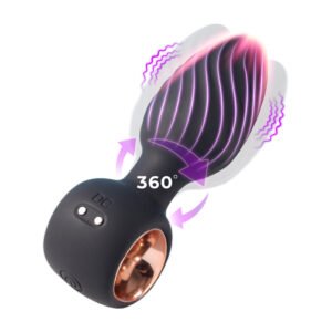 360° Rotating Prostate Massager – Vibrating Anal Stimulation Toy for Men