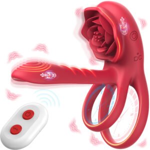 Vibrating cock ring for men with 9 modes dual stimulation design