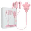rechargeable nipple clamps vibrator with clitoral stimulator for women