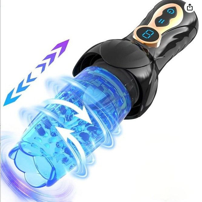 Automatic Thrusting Male Masturbator with Suction Heating & Smart Vibration Soft Silicone Stroker Cup
