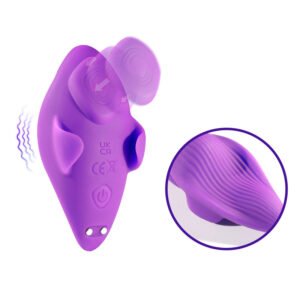 Mini wearable vibrator for women with G-spot and clitoral stimulation, silicone rechargeable design