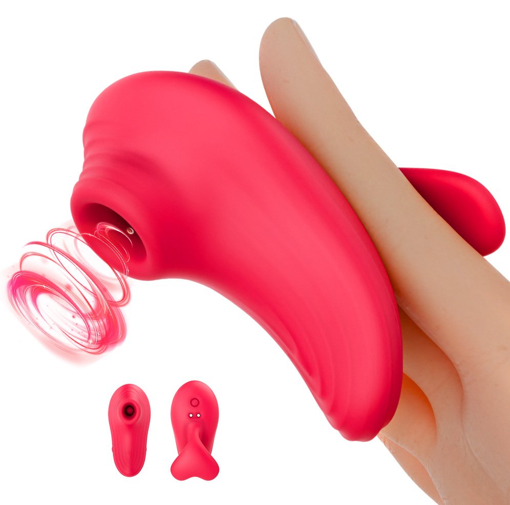 Mini Finger Vibrator with Clitoral Suction G-Spot & Nipple Stimulator Silicone USB Rechargeable Women Sex Toy