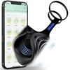 Remote Control Vibrating Cock Ring for Men, Adjustable Fit, 10 Vibration Modes, Dual Function Stimulation