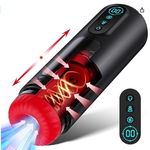Automatic Male Masturbator Cup with Vibration Suction Heating Voice Interactive Smart Stroker Adult Toy for Men