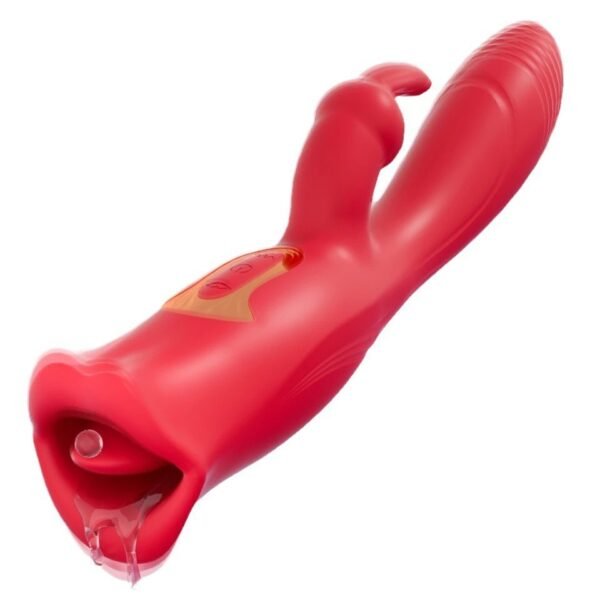 Rabbit vibrator with 10 modes and tongue licking stimulation design